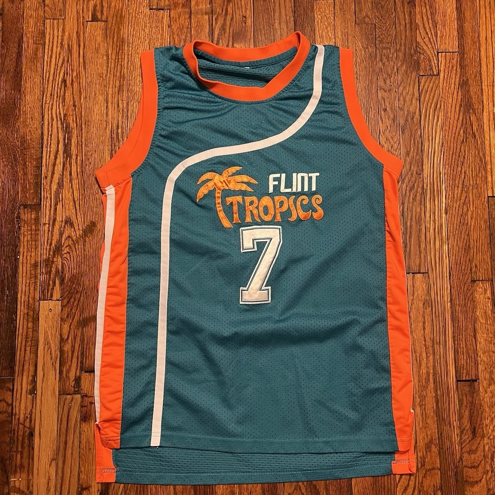 Semi Pro Flint Tropics Basketball Jersey #7 Coffee Black Size Large